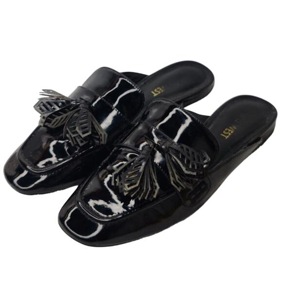 Black Vintage Y2K nine West tassel Mules - Picture 1 of 7